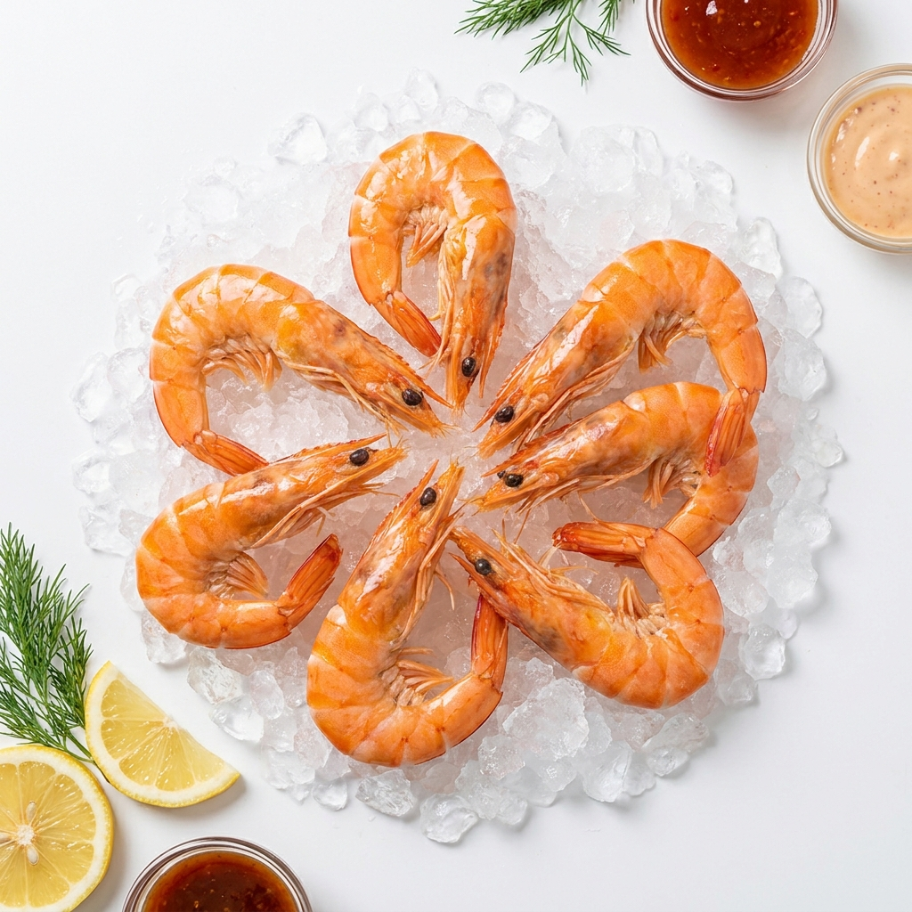 Whole Cooked Vannamei Prawns - 5kg Box