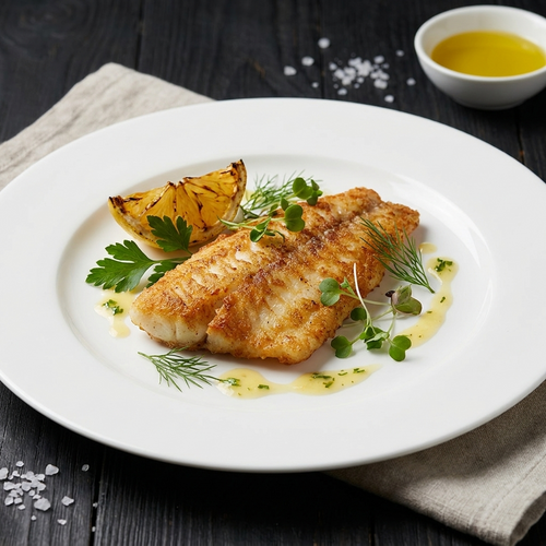 Basa Fillet - cooked and plated