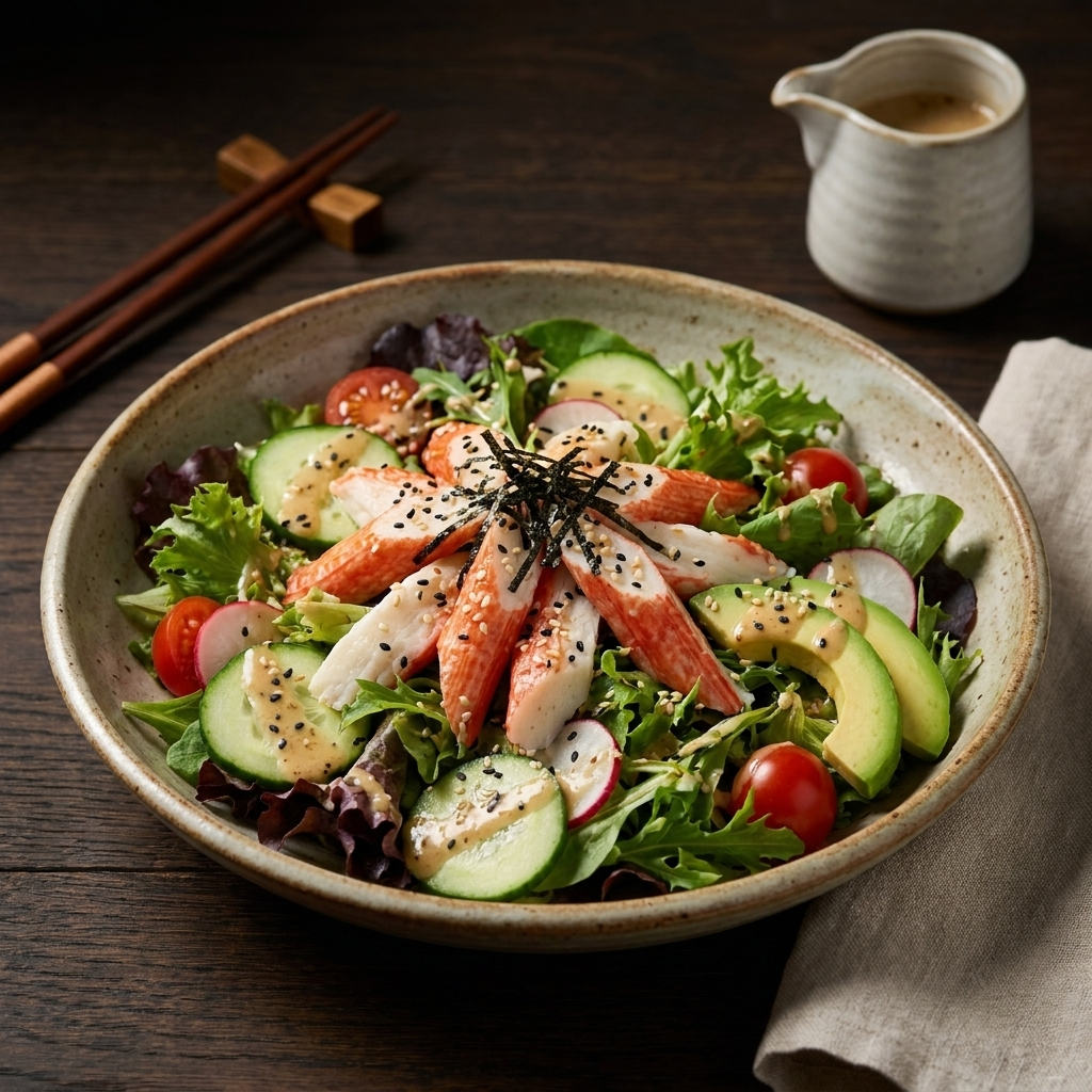 Oceanic Seafood Salad Mix - plated