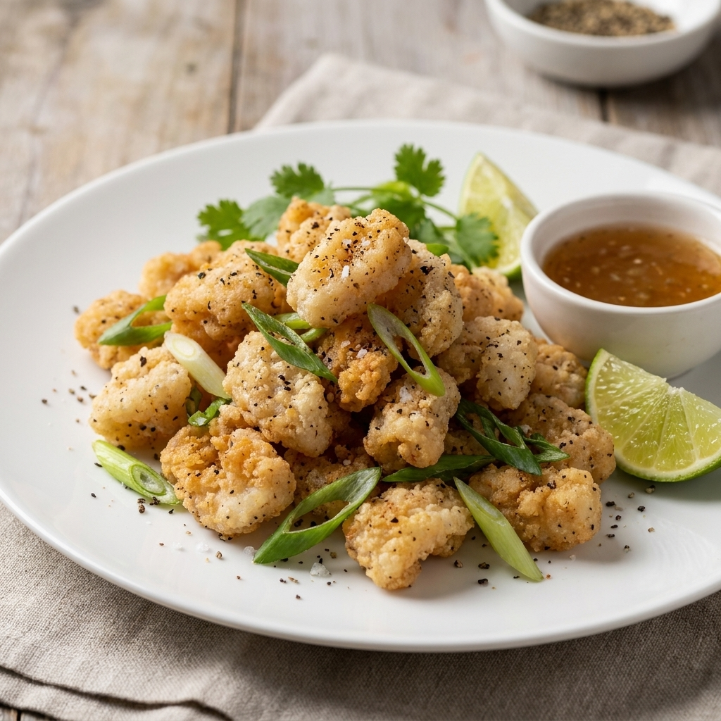 Le Patron Salt & Pepper Squid - cooked and plated