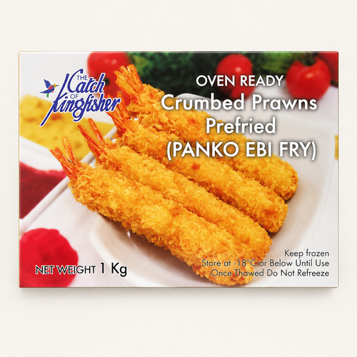 Crumbed Prawns Prefried (Panko Ebi Fry) 1kg box